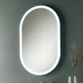 Espelho Oval com Estrutura Metálica e Luzes Made in Italy - Mozart