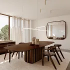 Espelho quadrado com moldura de madeira, fabricado na Itália - Vespera Viadurini
