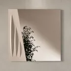 Espelho quadrado com detalhe pintado em duas cores, fabricado na Itália - Elion Viadurini