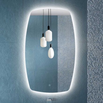 Espelho perimetral retroiluminado por LED fabricado na Itália - Sleep Viadurini