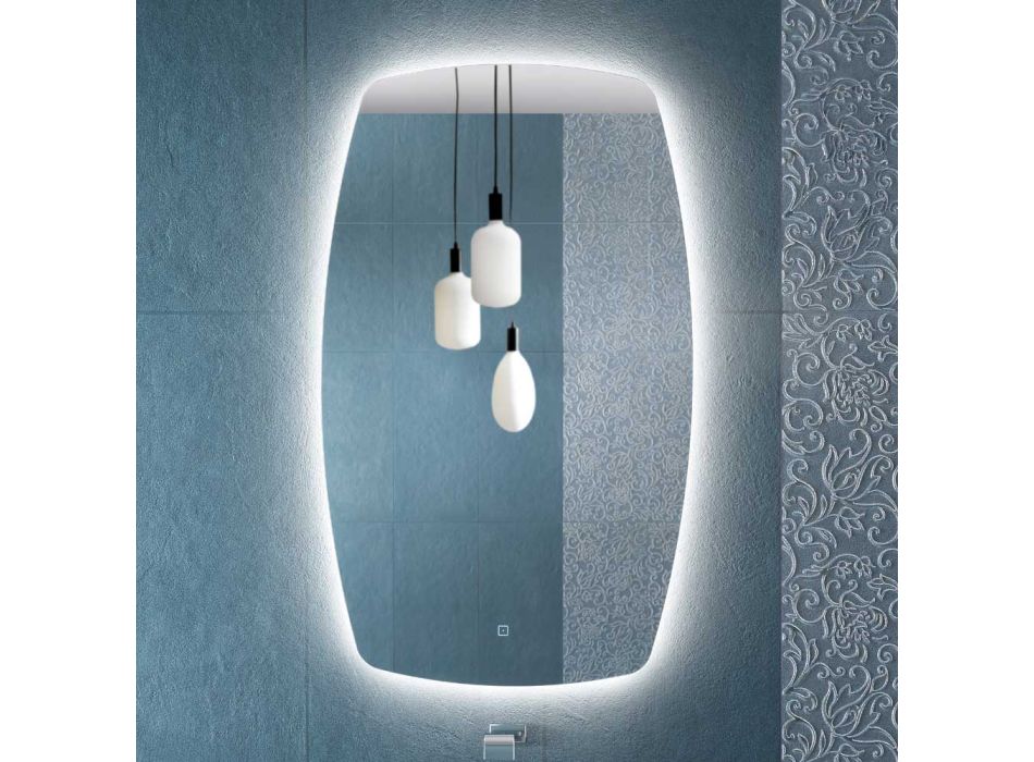 Espelho perimetral retroiluminado por LED fabricado na Itália - Sleep Viadurini