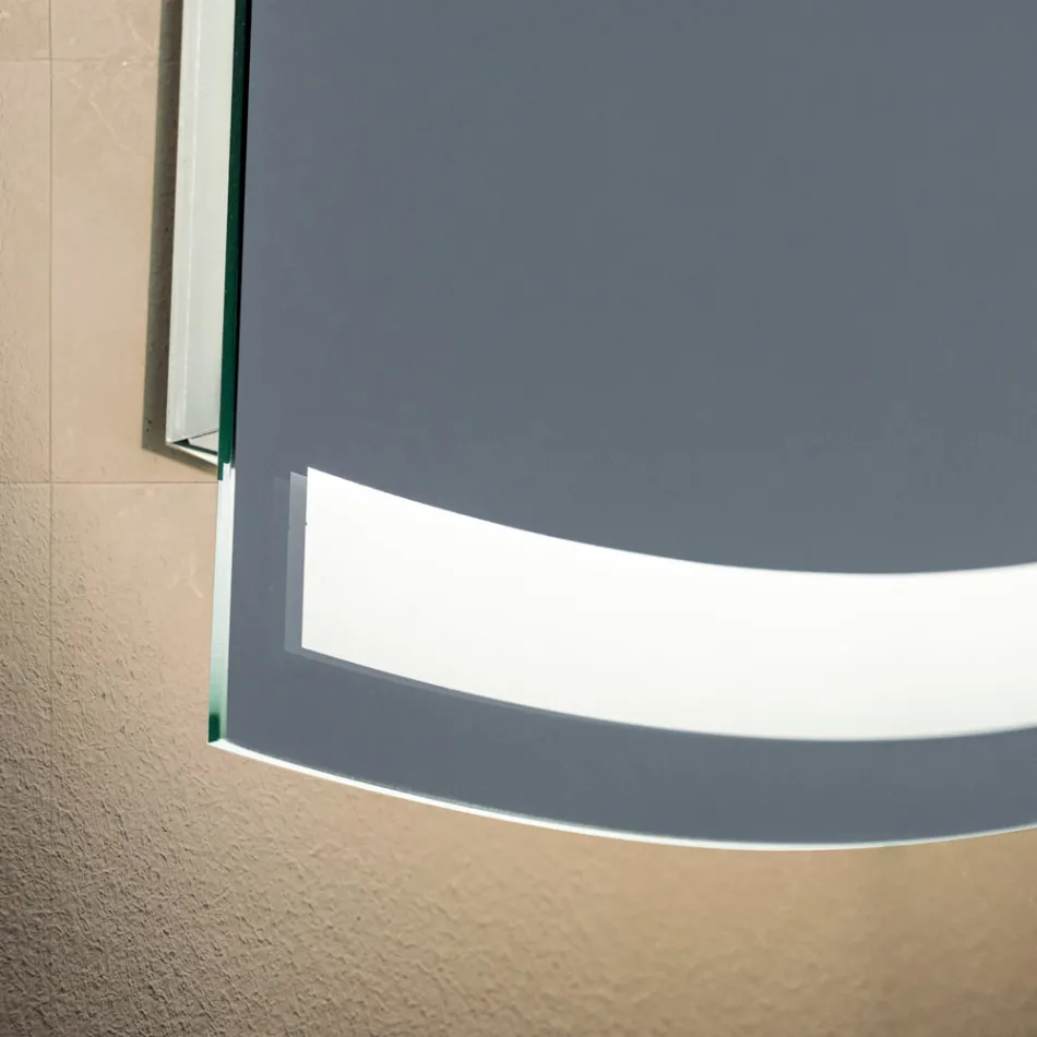 Espelho retroiluminado com faixa contínua de LED - Excelsior Viadurini