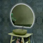 Espelho retroiluminado com fita LED contínua na parede - Excelsior Viadurini