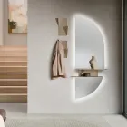 Espelho retroiluminado por LED com borda polida, fabricado na Itália - Kyra Viadurini