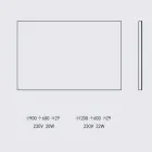 Espelho de parede retroiluminado com estrutura de aço feito na Itália - Tundra Viadurini