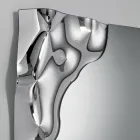 Espelho retangular com canto em vidro fundido, fabricado na Itália - Adelinda Viadurini