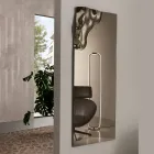 Espelho retangular com canto em vidro fundido, fabricado na Itália - Adelinda Viadurini