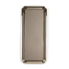 Espelho retangular com moldura de cristal fundido, fabricado na Itália - Belinda Viadurini