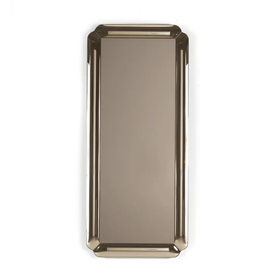 Espelho retangular com moldura de cristal fundido, fabricado na Itália - Belinda Viadurini