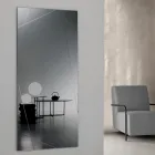 Espelho retangular com gravações a laser, fabricado na Itália - Alberta Viadurini