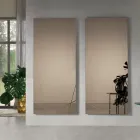 Espelho retangular com gravações a laser, fabricado na Itália - Alberta Viadurini