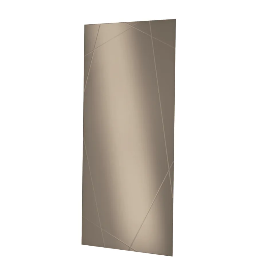 Espelho retangular com gravações a laser, fabricado na Itália - Alberta Viadurini