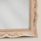 Espelho retangular de madeira branco estilo clássico feito na Itália - Florença Viadurini