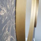 Espelho redondo de parede com moldura de bronze, preto, platina ou cobre - Renga Viadurini