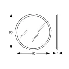 Espelho redondo com iluminação LED integrada Made in Italy - Vinci Viadurini