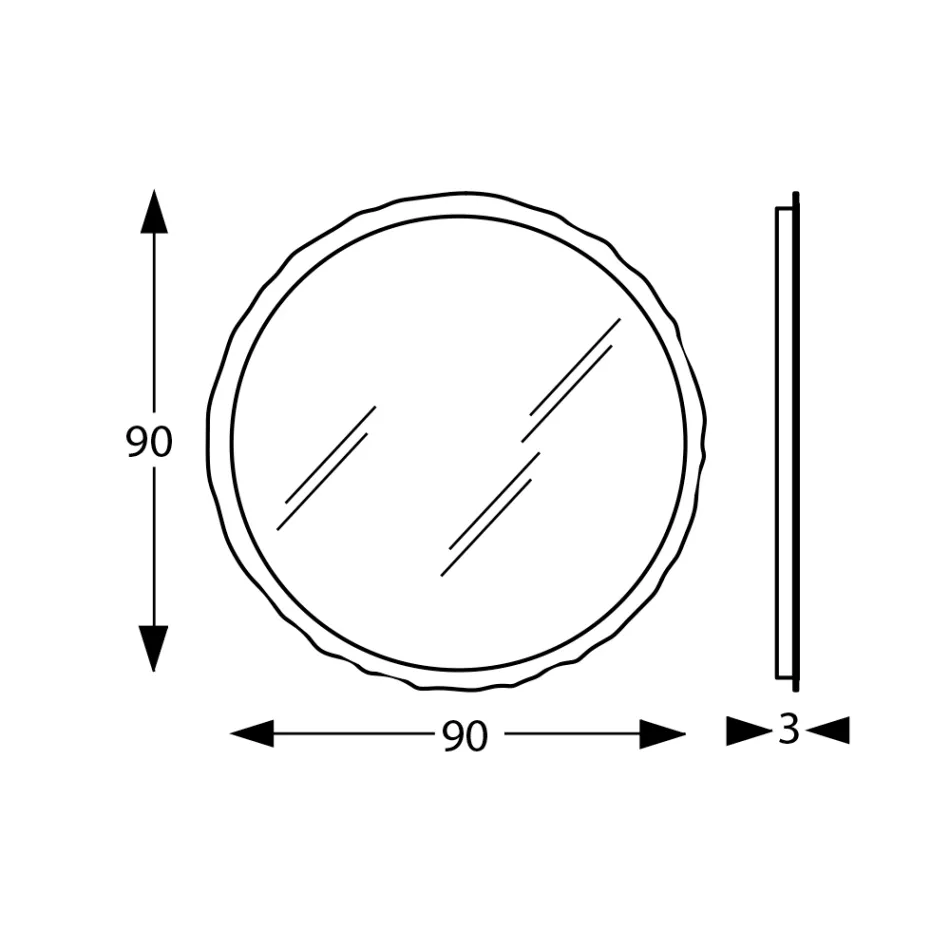 Espelho redondo com iluminação LED integrada Made in Italy - Vinci Viadurini