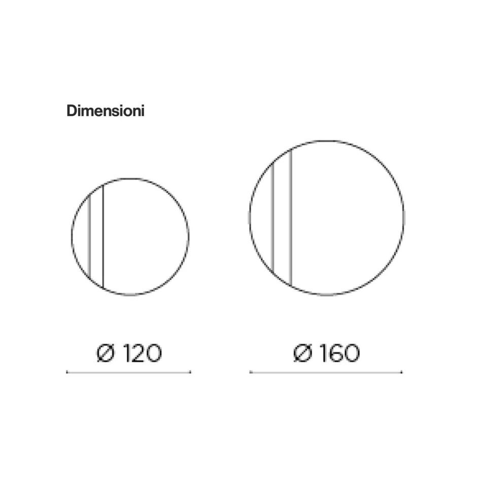 Espelho redondo com inserção de tela, fabricado na Itália - Brigitta Viadurini