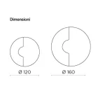 Espelho de parede redondo com inserção de tela, fabricado na Itália - Annabella Viadurini