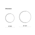 Espelho de parede redondo com acabamento lateral, fabricado na Itália - Andreina Viadurini