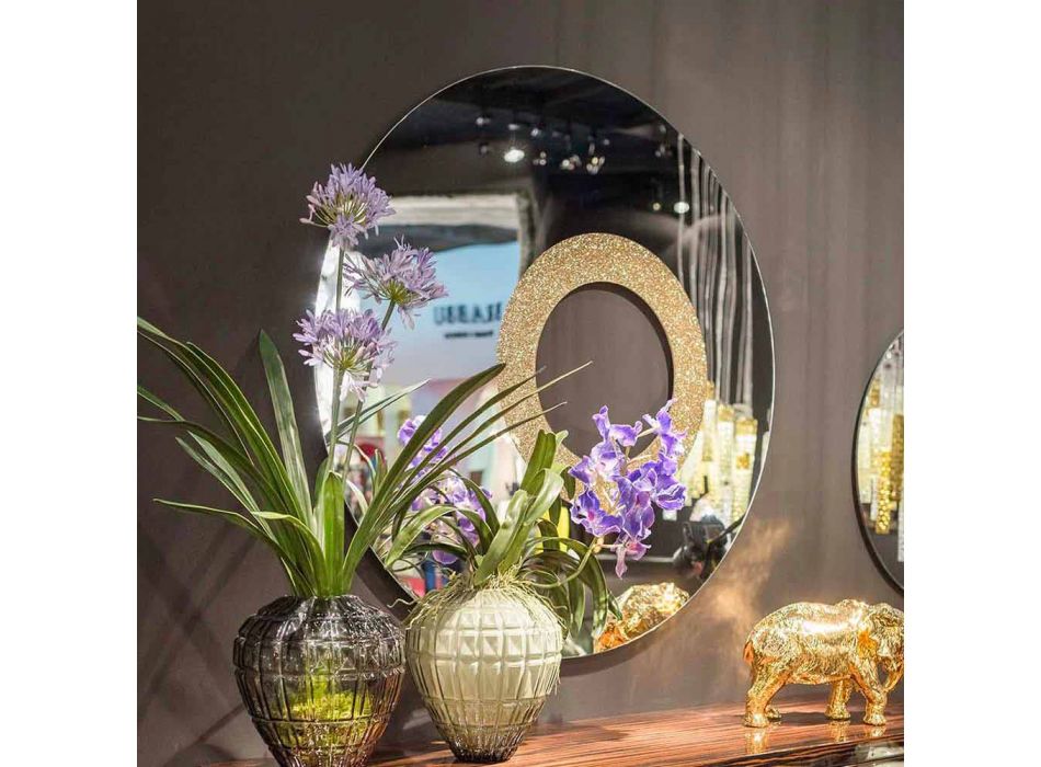 Espelho redondo de design moderno feito na Itália Aris Viadurini