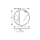 Espelho redondo de madeira e espelho de aumento fabricado na Itália - Marie Viadurini