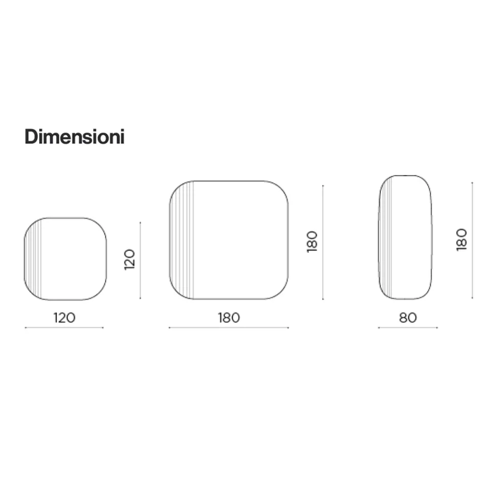 Espelho com formato especial e detalhe listrado, fabricado na Itália - Alessia Viadurini