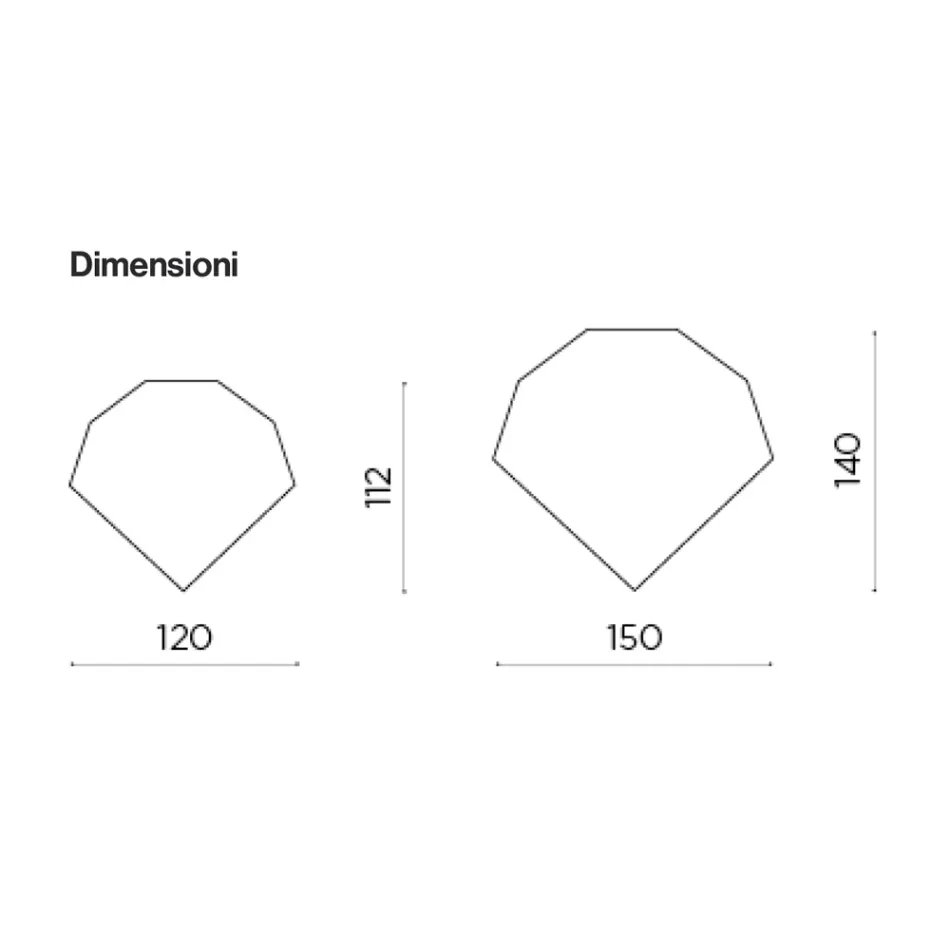 Espelho com formato especial disponível em 2 cores e 2 tamanhos - Bonella Viadurini