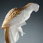 Estatueta de cerâmica artesanal em forma de papagaio feita na Itália - Pagallo Viadurini