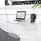 Suporte para laptop em Plexiglass Design Transparente ou Fumado 2 Peças - Nerdino Viadurini