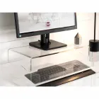 Suporte para monitor em design italiano de acrílico transparente ou fumado - Nerd Viadurini