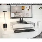Suporte para monitor em design italiano de acrílico transparente ou fumado - Nerd Viadurini