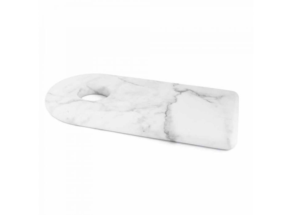 Tábua de corte moderna em mármore de Carrara branca fabricada na Itália - Amros Viadurini