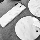Tábua de corte retangular em mármore branco Carrara Made in Italy - Masha Viadurini