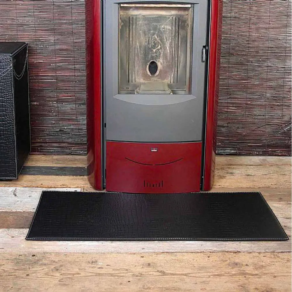 Tapete de couro para lareira / fogão Diva fabricado na Itália Viadurini