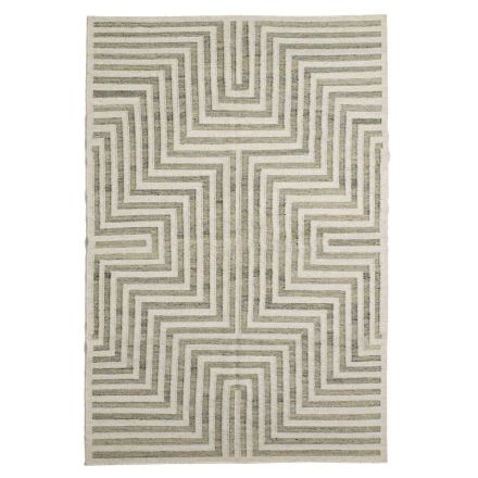 Tapete moderno de lã e algodão com padrão geométrico - Carioca Viadurini