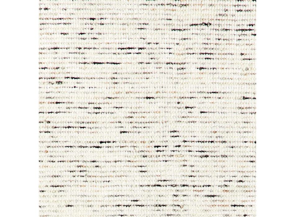 Tapete de sala em Algodão, Viscose e Lã Produzido em tear manual - Melita Viadurini