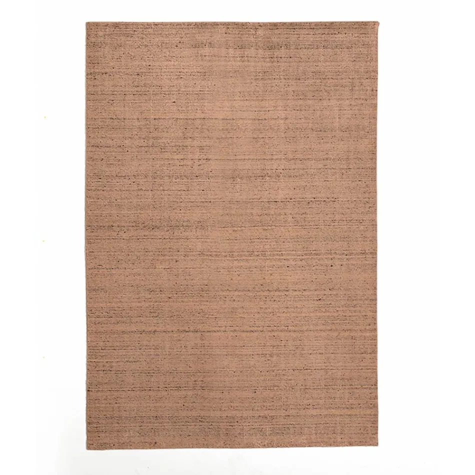 Tapete de sala produzido em tear manual em viscose, lã e algodão - Cristel Viadurini