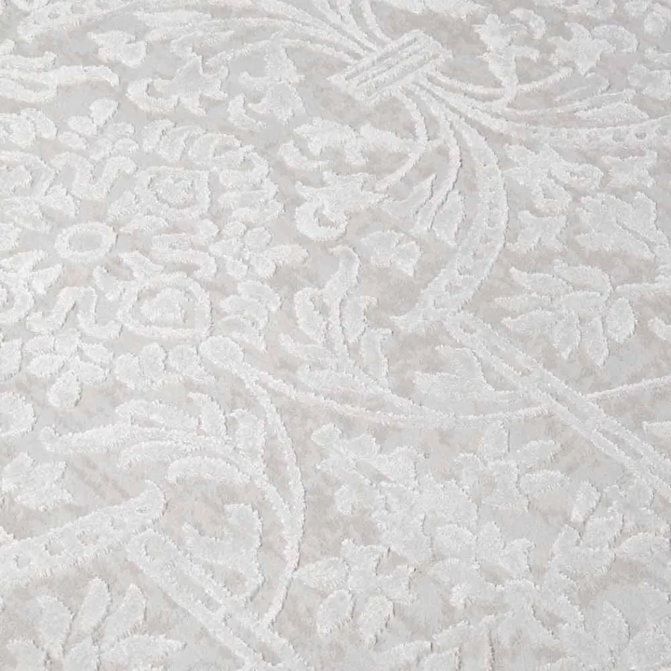 Tapete de Design com Design Bege em Poliéster e Viscose - Occitania Viadurini