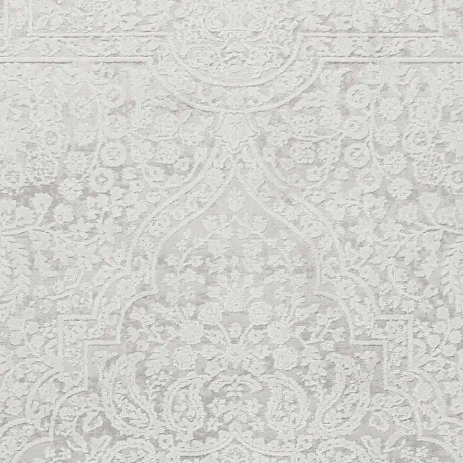 Tapete de Design com Design Bege em Poliéster e Viscose - Occitania Viadurini