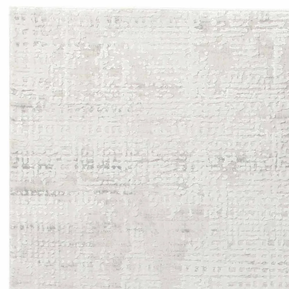 Tapete de Design com Design Bege em Poliéster e Viscose - Occitania Viadurini