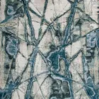 Tapete de sala estampado de design moderno em seda e lã de bambu - Laptos Viadurini