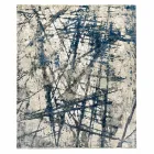 Tapete de sala estampado de design moderno em seda e lã de bambu - Laptos Viadurini