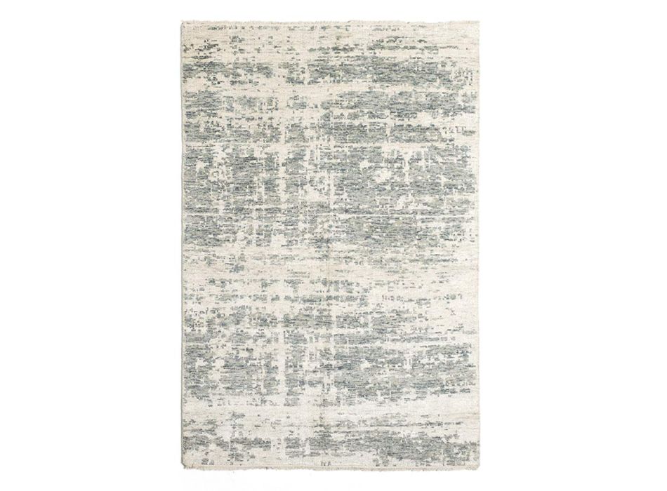 Tapete de design tecido à mão em lã e algodão para sala de estar - cobre Viadurini
