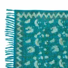 Tapete retangular de tecido étnico com borlas - Fibraù Viadurini