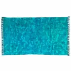 Tapete retangular de tecido étnico com borlas - Fibraù Viadurini