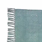 Tapete retangular de tecido étnico com borlas - Fibraù Viadurini