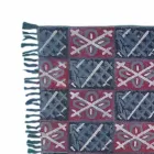 Tapete retangular de tecido étnico com borlas - Fibraù Viadurini