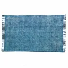 Tapete retangular de tecido étnico com borlas - Fibraù Viadurini