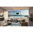 Tapete retangular de tecido étnico com borlas - Fibraù Viadurini