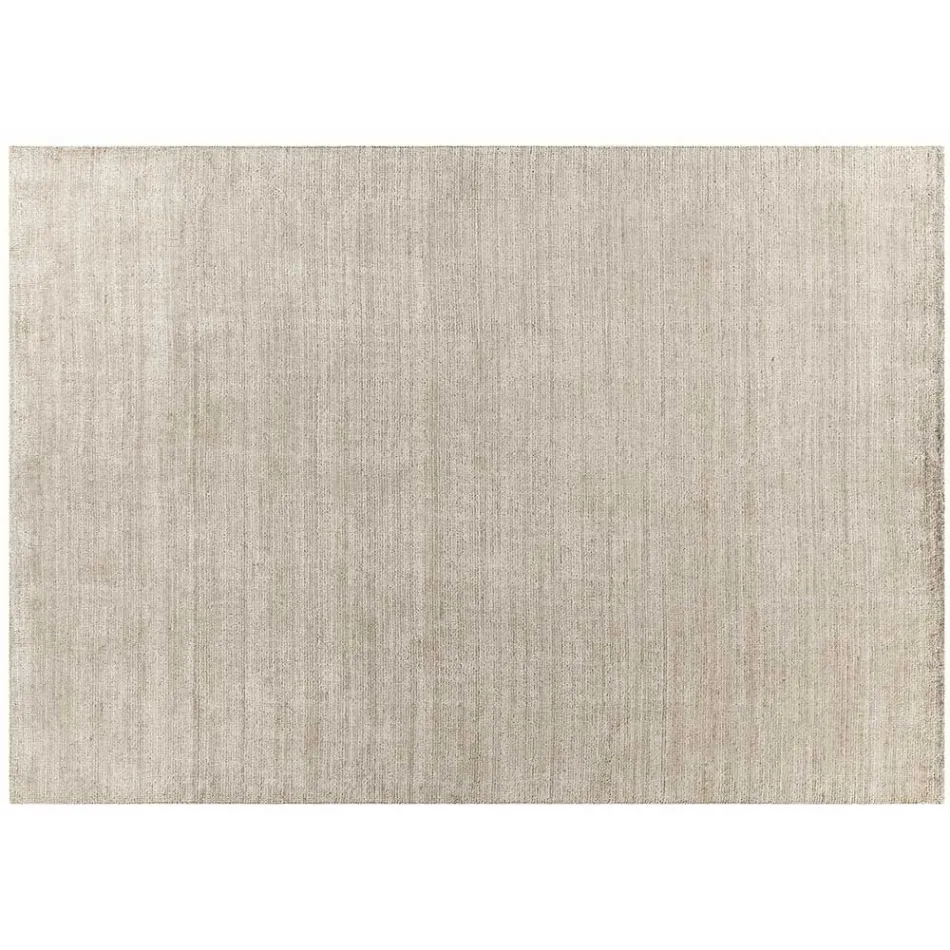 Tapete feito à mão tecido na Índia de lã de alta qualidade e seda de bambu - Anella Viadurini